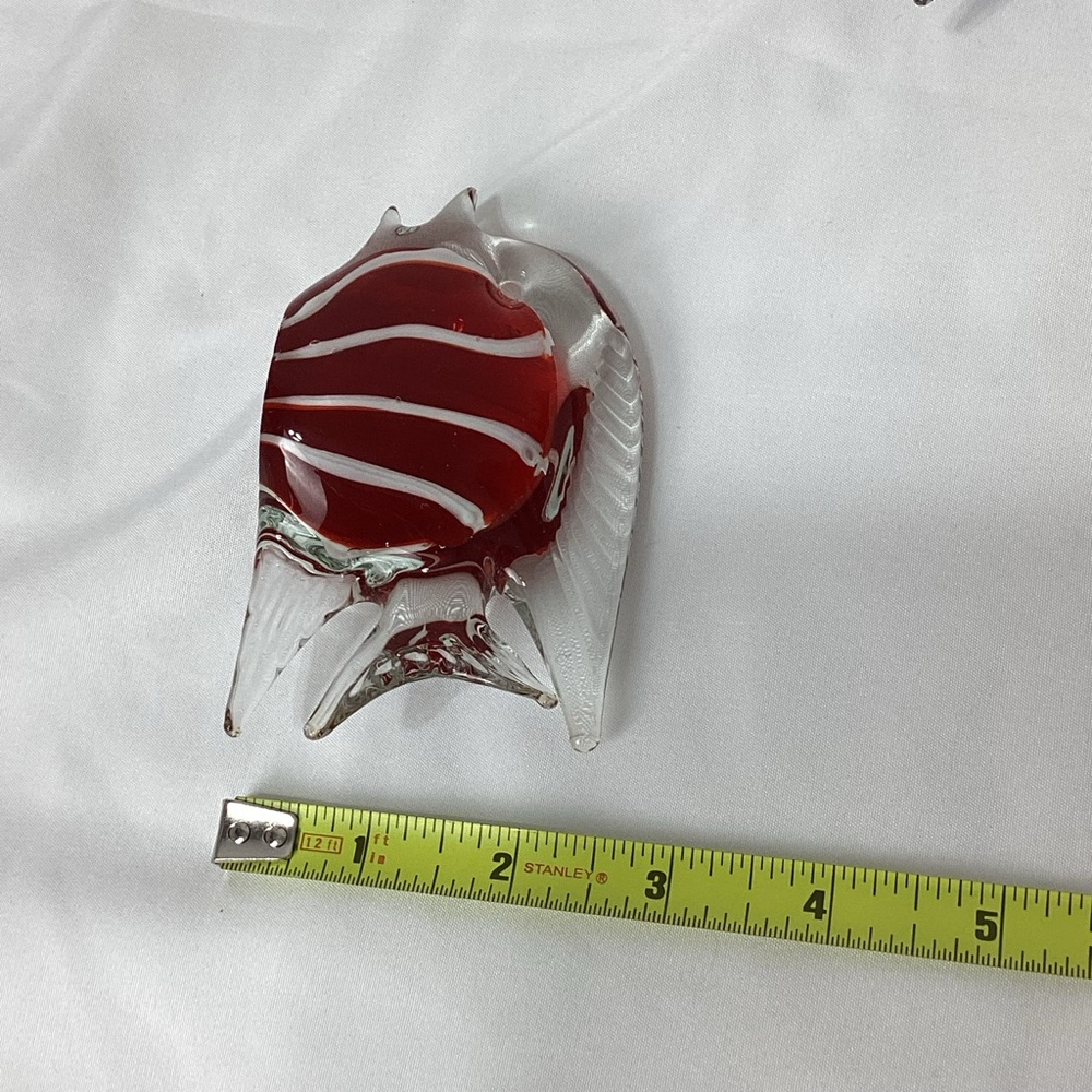 Glass Fish Figurines in Red and Blue Art Glass Fish Paperweights Decor - Picture 14 of 15
